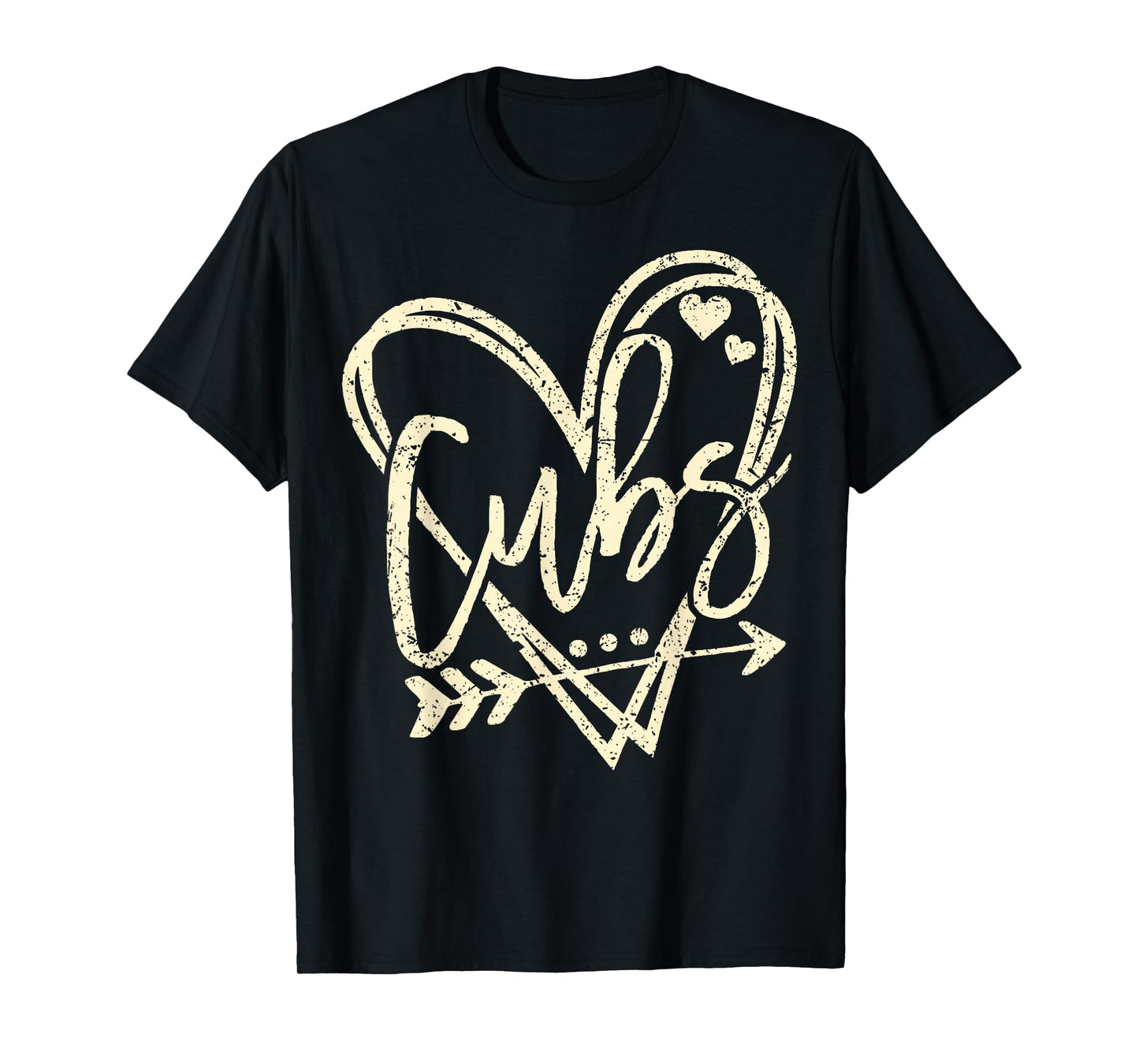 Vintage Distressed Cubs Heart Gift for Men Women Kids T-Shirt