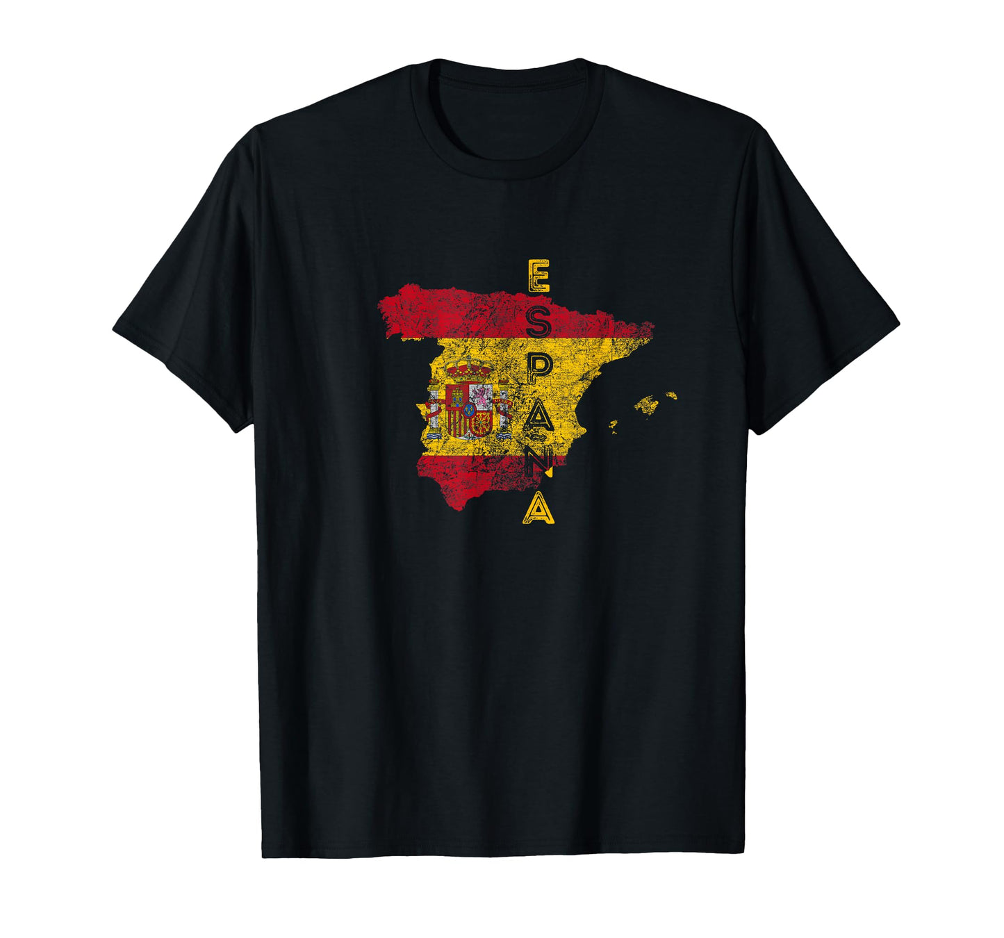 Spanish Map and Flag Souvenir - Distressed Espana T-Shirt
