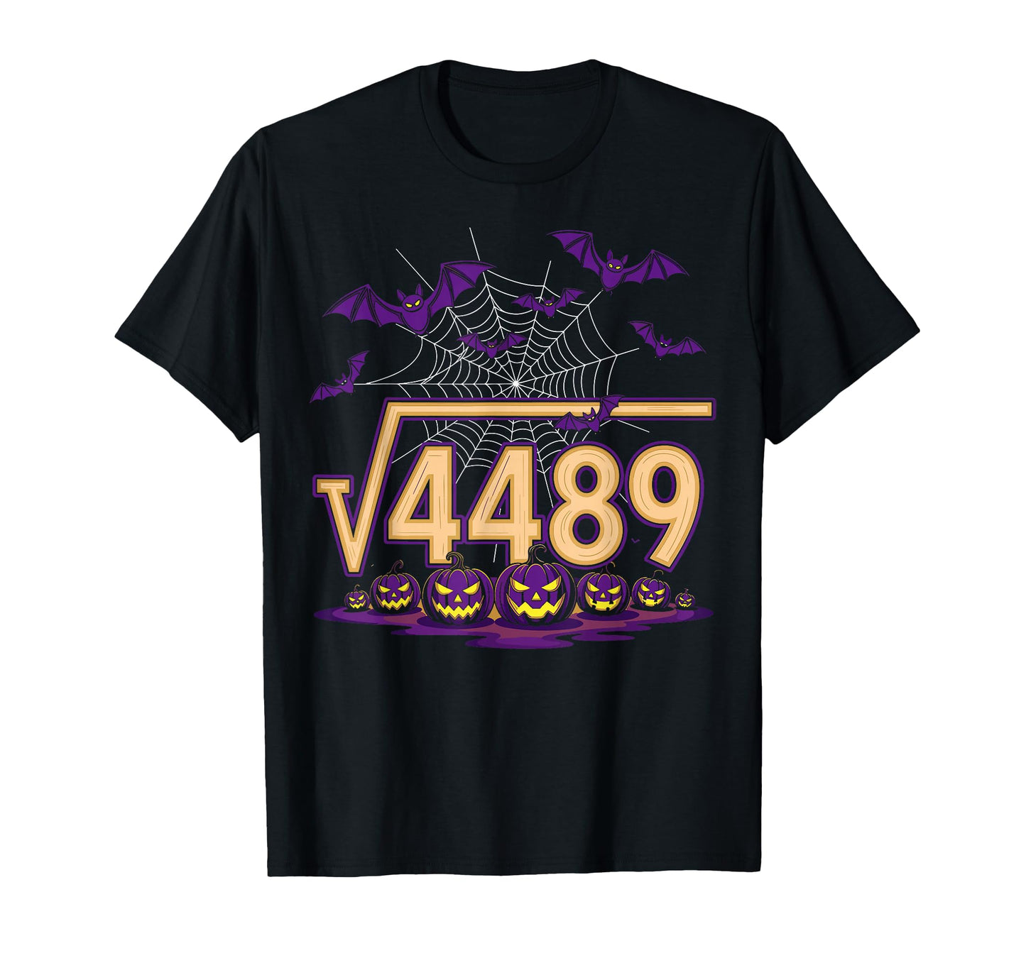 Funny 67 Meme Math Teacher Square Root 4489 Halloween T-Shirt