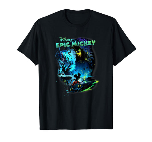 Disney Epic Mickey Shadow Blot Battle Poster T-Shirt