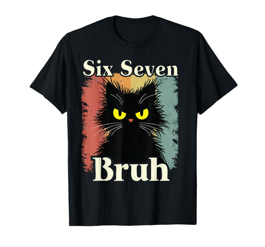 67 Halloween Funny Six Seven Meme Brainrot Cat Kids Bruh T-Shirt