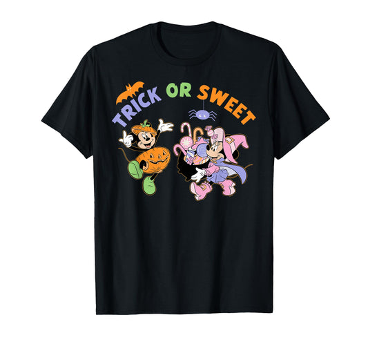 Disney Mickey & Minnie "Trick or Sweet" Cute Halloween T-Shirt