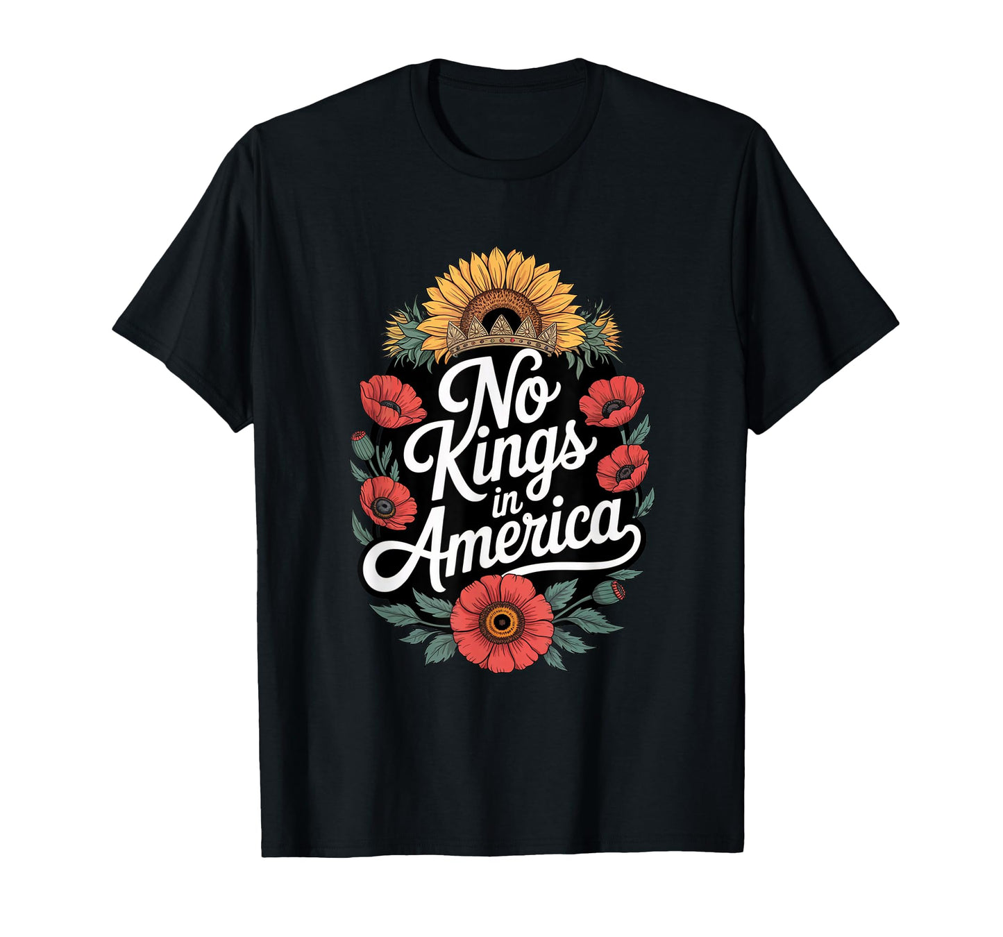No Kings In America 4th of July Protest Retro T-Shirt