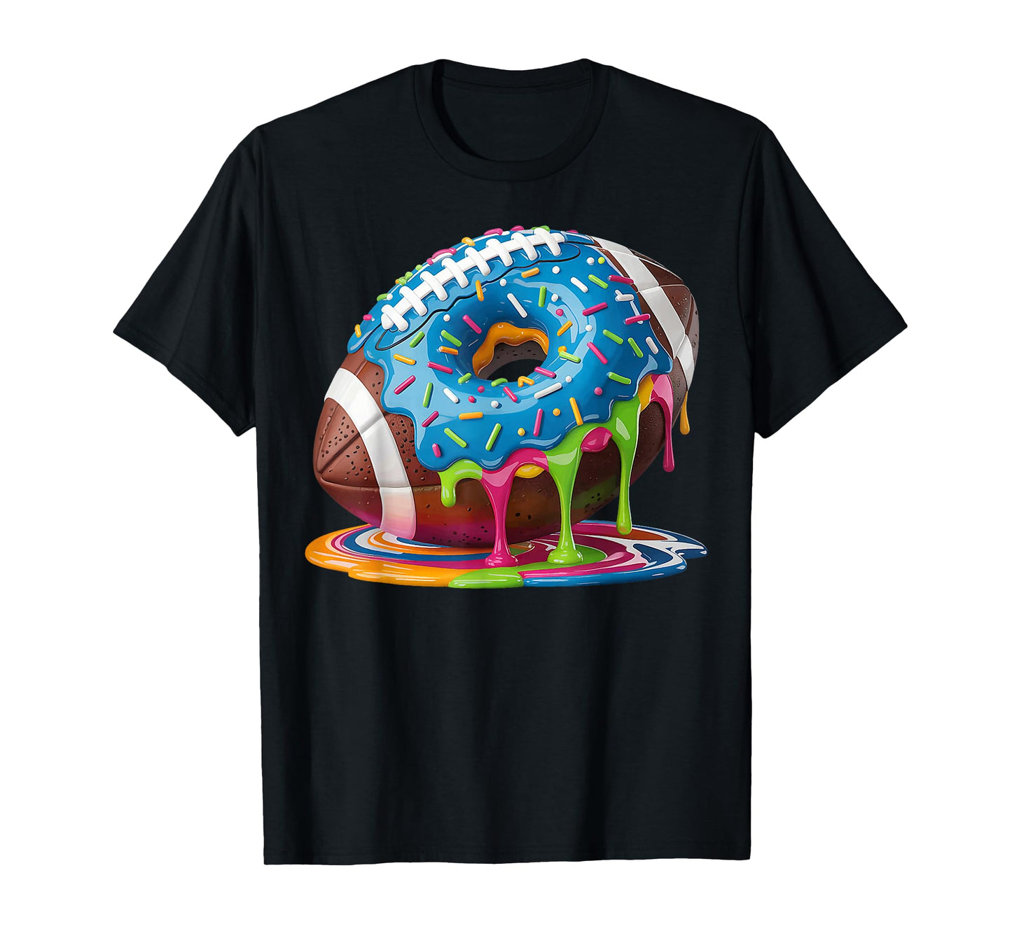 Football Drip Boys Football Ice Cream Sprinkle Respect Drip T-Shirt