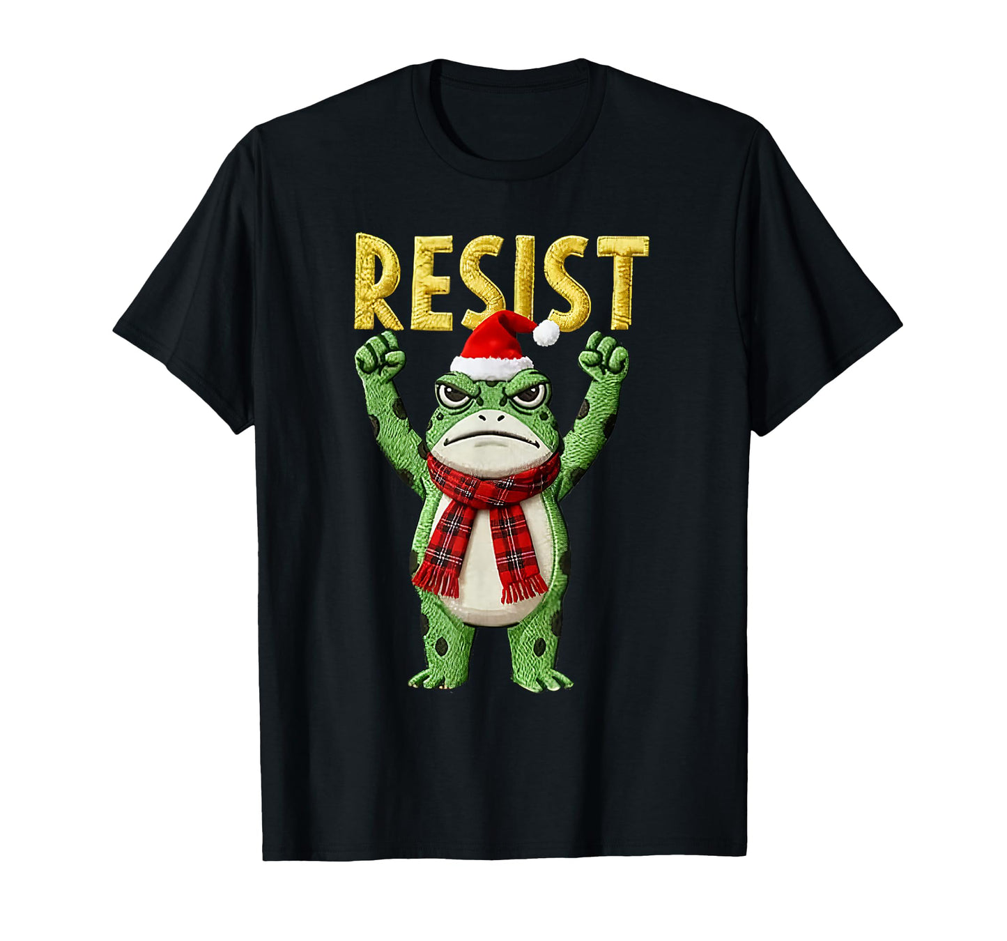 Portland Frog Protest Frog Women No Kings Christmas Santa T-Shirt