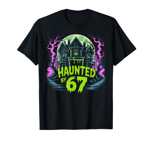 67 Meme Halloween Costume Haunted by 6-7 Brainrot Six Seven T-Shirt