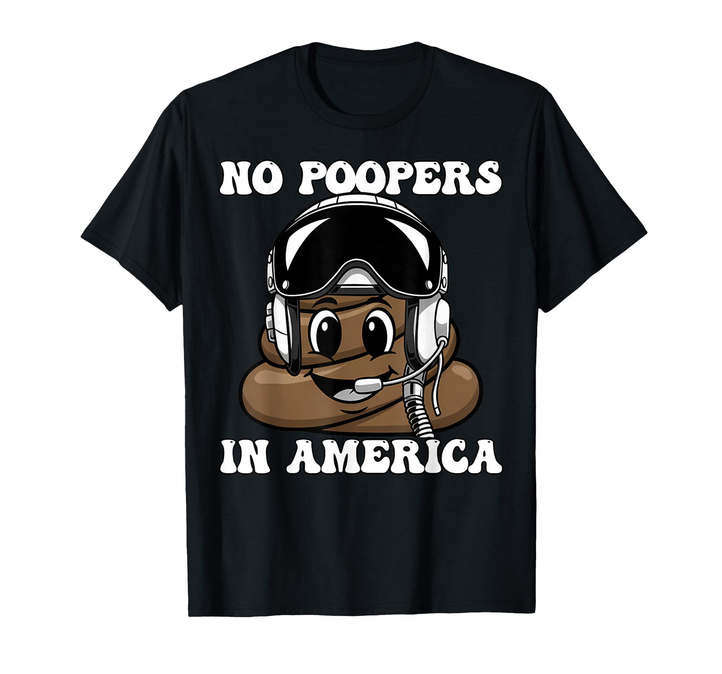 No Kings in America Resist Funny Pooper Jet Fighter Pilot T-Shirt
