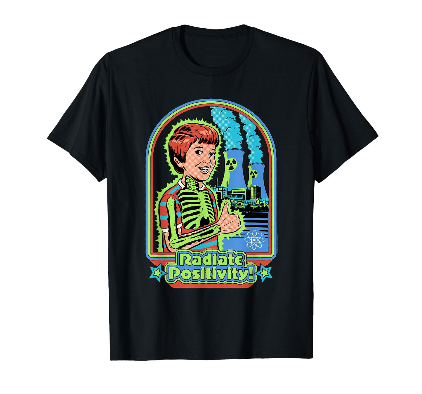 Steven Rhodes Radiate Positivity Radioactive Dark Humor T-Shirt