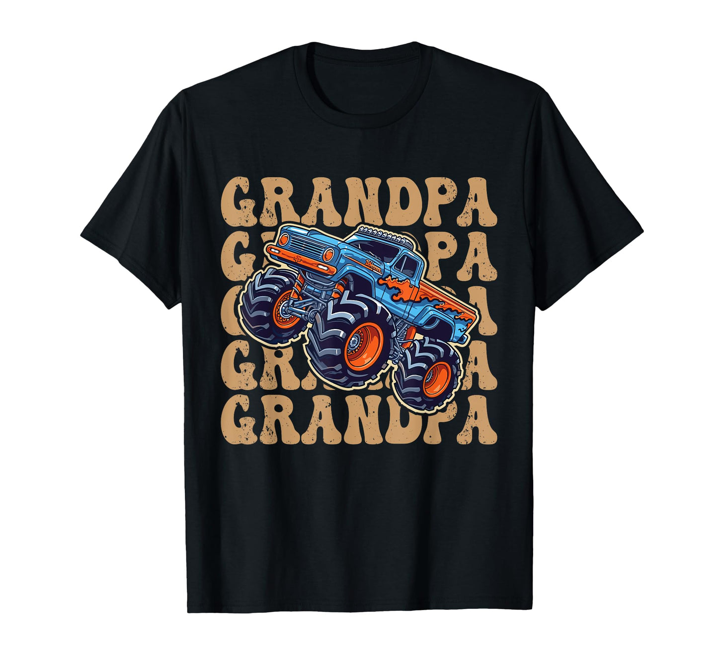 Monster Truck Grandpa Family Matching Monster Truck Lovers T-Shirt