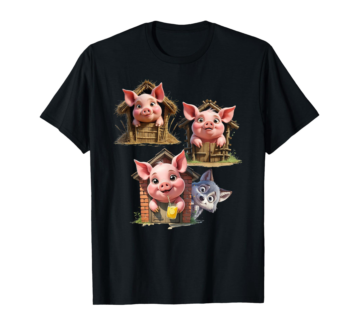 Three Little Pigs - Costume for Kids, Girls, Adults, Women T-Shirt