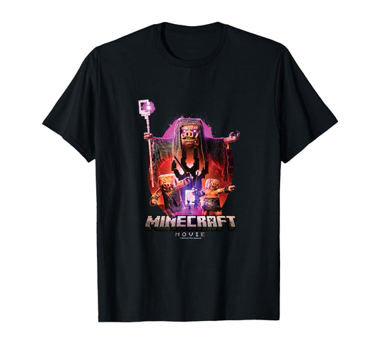 A Minecraft Movie Piglins Coming Out From A Nether Portal T-Shirt