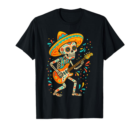 Dia De Los Muertos Skeleton Dancing Skull Day of The Dead T-Shirt