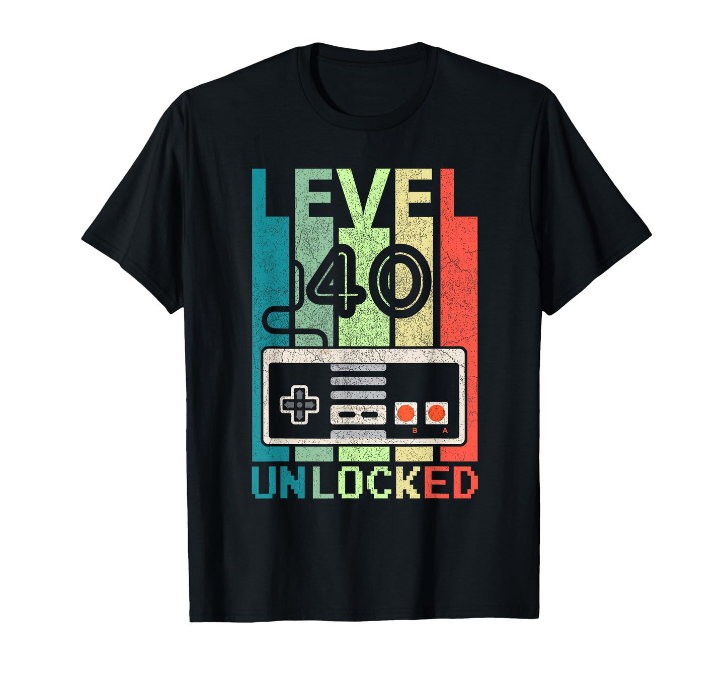 Level 40 Unlocked Video Gamer 40th Birthday Gifts T-Shirt