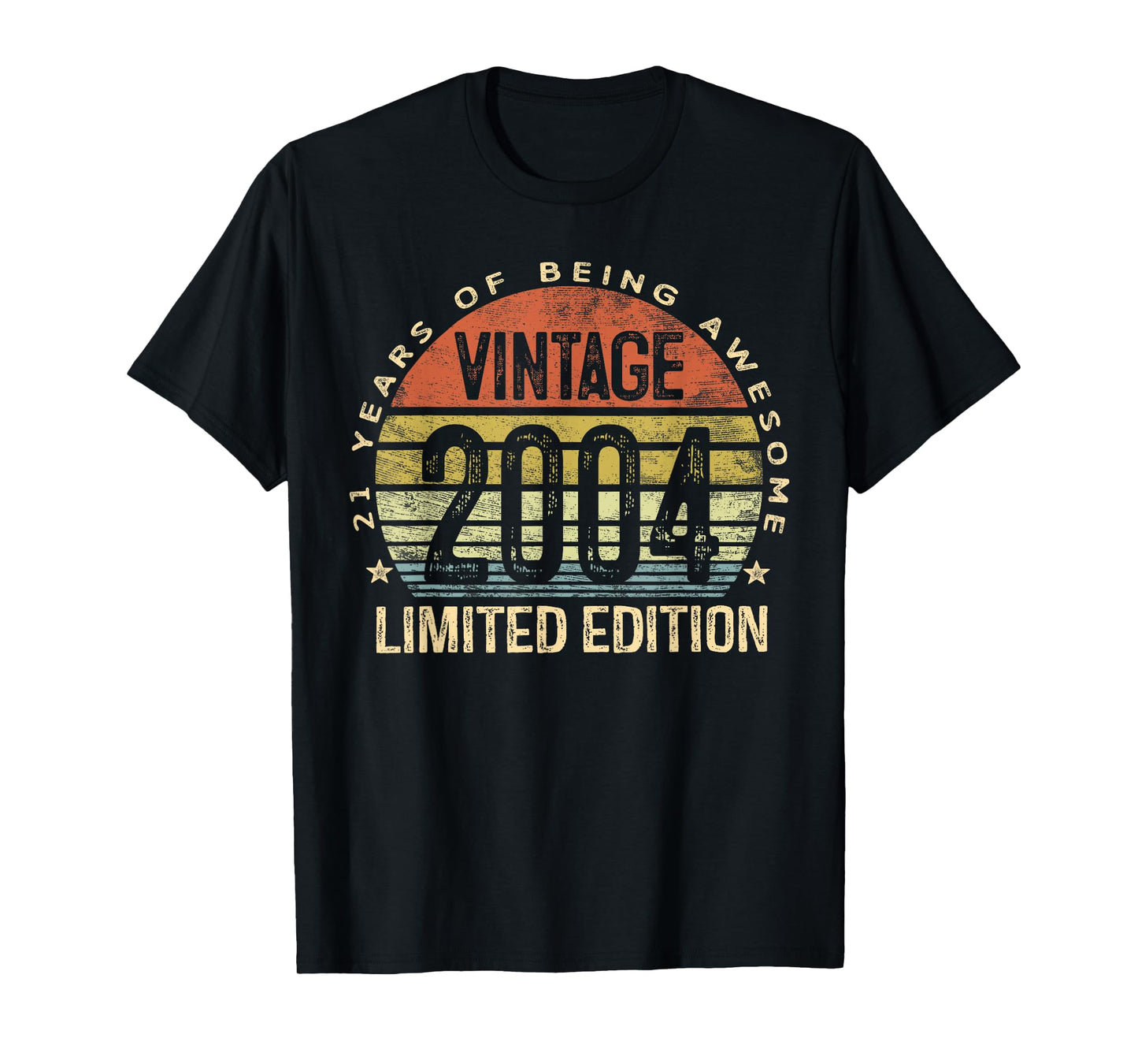 Vintage 2004 Limited Edition 21-Year-Old Gifts 21st Birthday T-Shirt