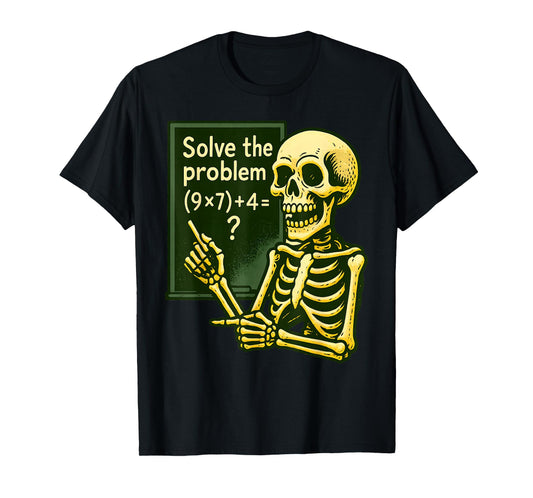 67 Halloween Math Funny Six Seven Meme Brainrot Skeleton T-Shirt