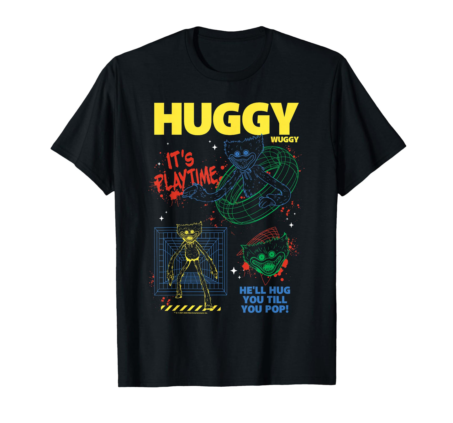 Poppy Playtime Huggy Wuggy He'll Hug You Till You Pop! T-Shirt