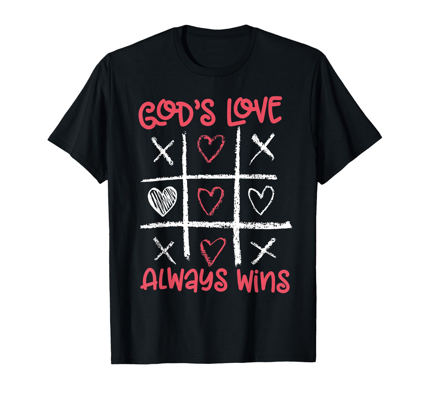 Valentine’s Day Tic Tac Toe Game God’s Love Always Win T-Shirt