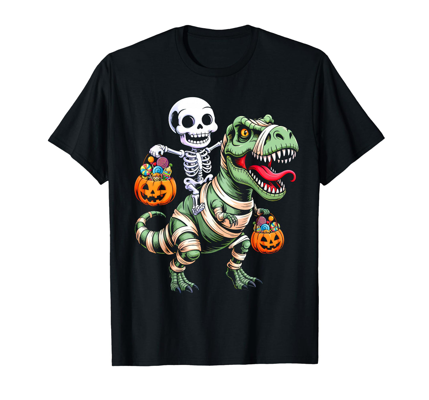 Toddler Boy Halloween Shirt Kids Skeleton Dinosaur Halloween T-Shirt