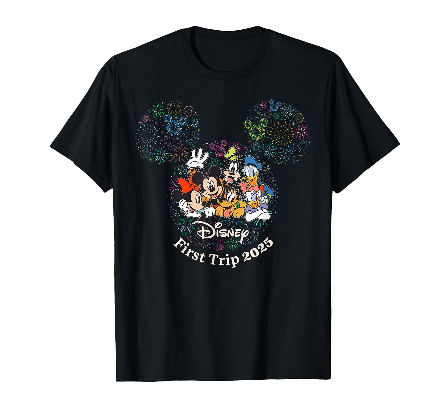 Disney Mickey & Friends Fireworks Family's First Trip 2025 T-Shirt