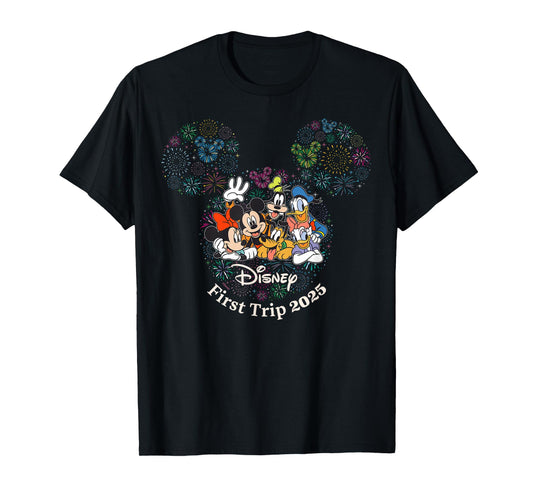 Disney Mickey & Friends Fireworks Family's First Trip 2025 T-Shirt