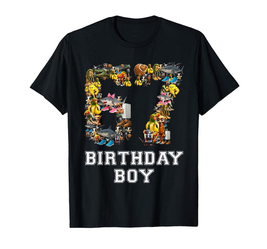 67 Six Seven Birthday Boy Italian Brainrot Meme T-Shirt