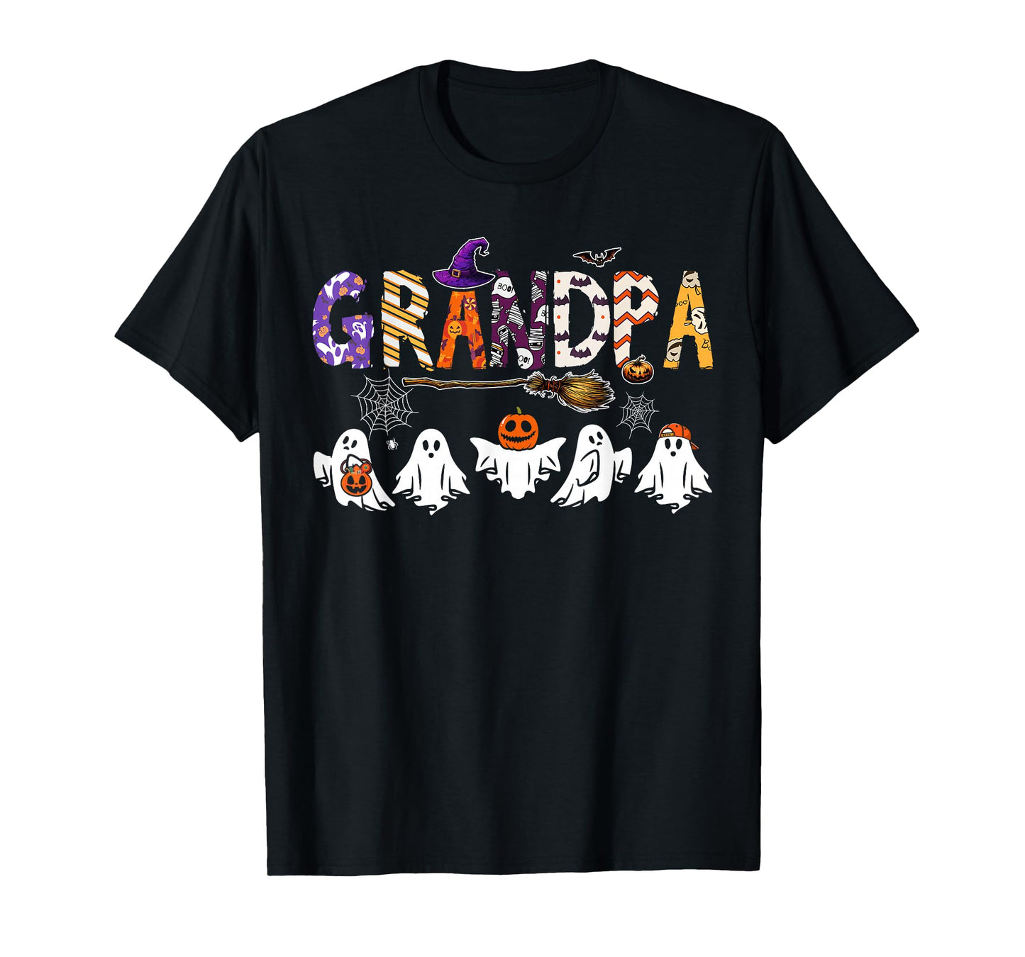 Grandpa Halloween Boo Ghost Horror Costume Funny Party T-Shirt