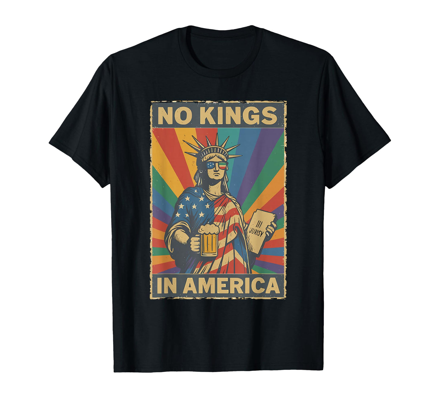 No Kings in America Democracy Inspired Design T-Shirt