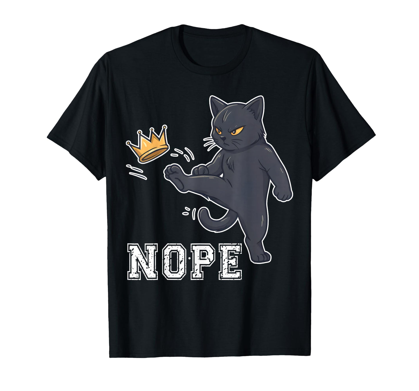 No King Nope Protest Cat Activist Funny T-Shirt