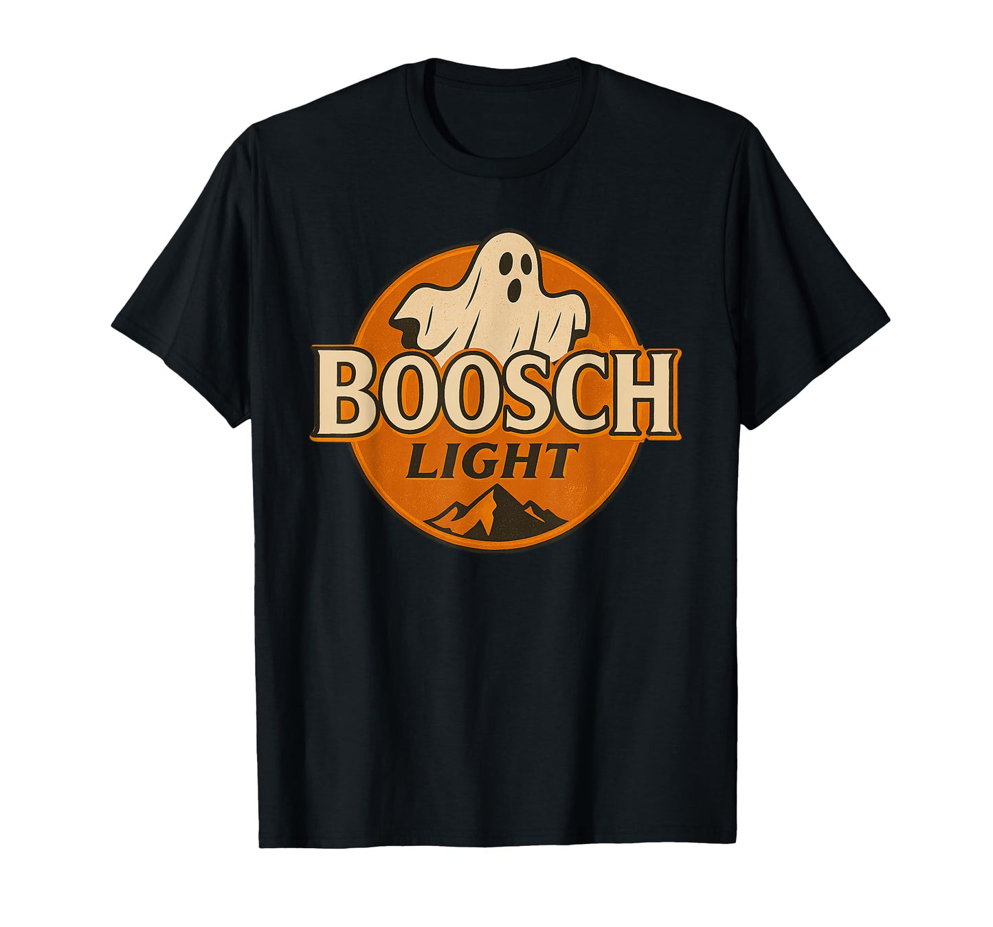 Boosch Light Funny Halloween Ghost Logo T-Shirt