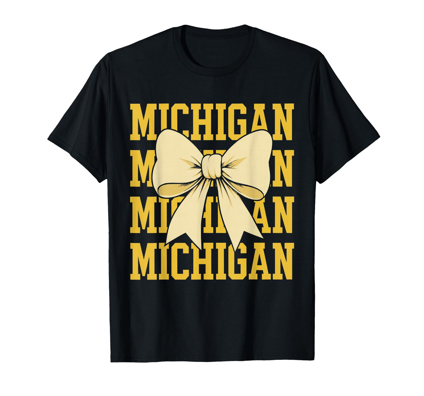 Retro Michigan Preppy Coquette Bow Women Girls Kids T-Shirt
