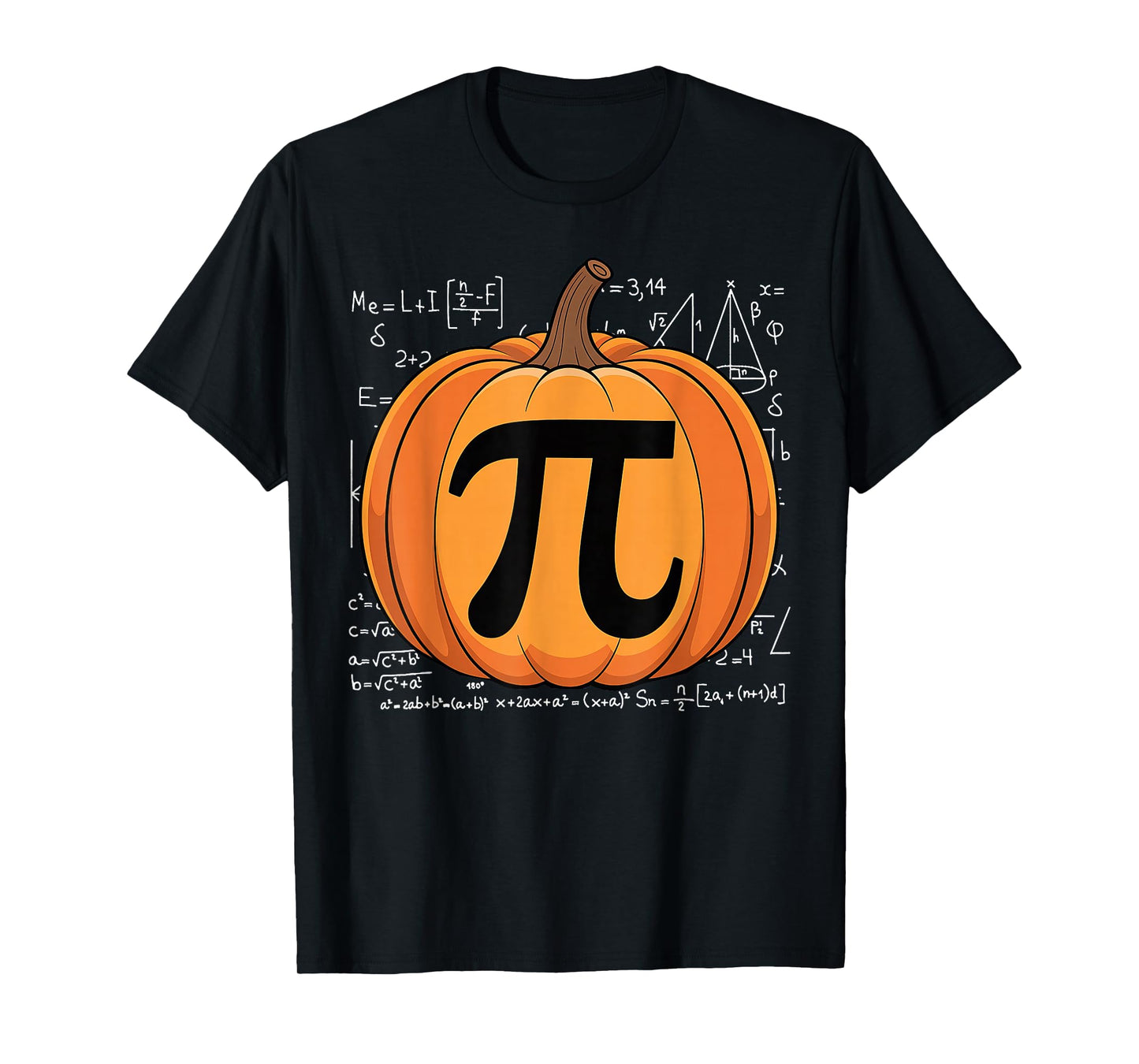 Pumpkin Pie Math Halloween Thanksgiving Pi Day T-Shirt