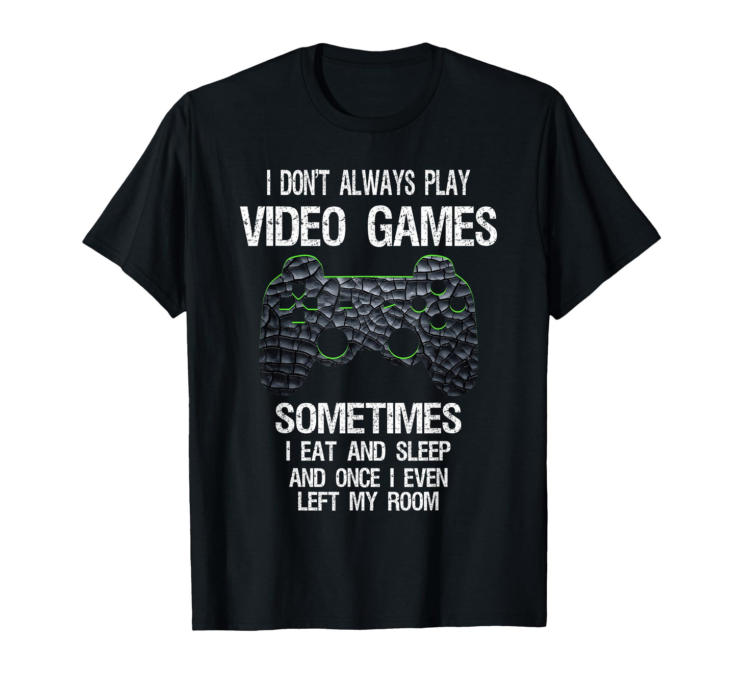 Funny Gamer Video Games Boys Teens T-Shirt - Classic Fit, Black, Cotton Blend