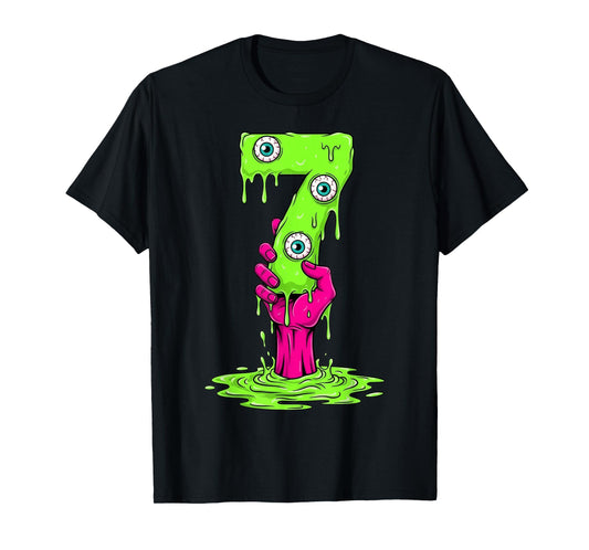 67 Halloween Costume Funny Number 7 Seven Meme for Gen Alpha T-Shirt