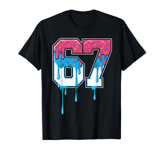 67 Ice Cream Drip Meme Funny Six Seven Gen Alpha T-Shirt