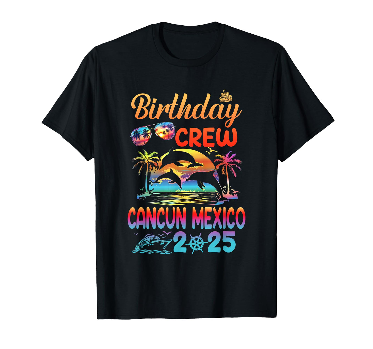 Cancun Mexico Birthday Trip Vacation 2025 Matching Group T-Shirt