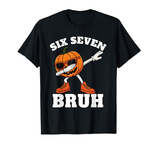 67 Halloween Funny Six Seven Bruh Meme Brainrot Pumpkin Kids T-Shirt