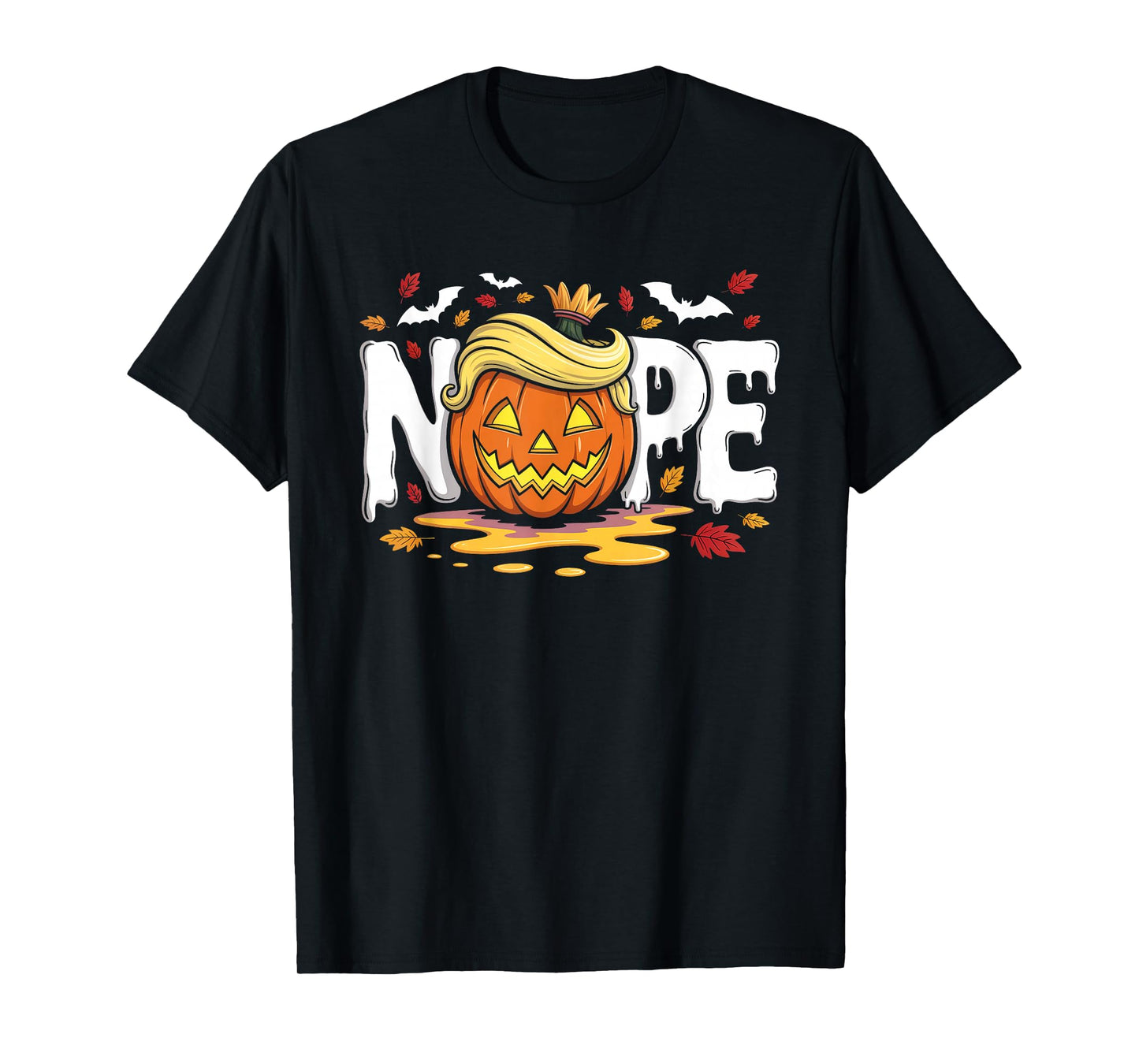 Funny No Kings Halloween 2025 Distressed USA Flag T-Shirt