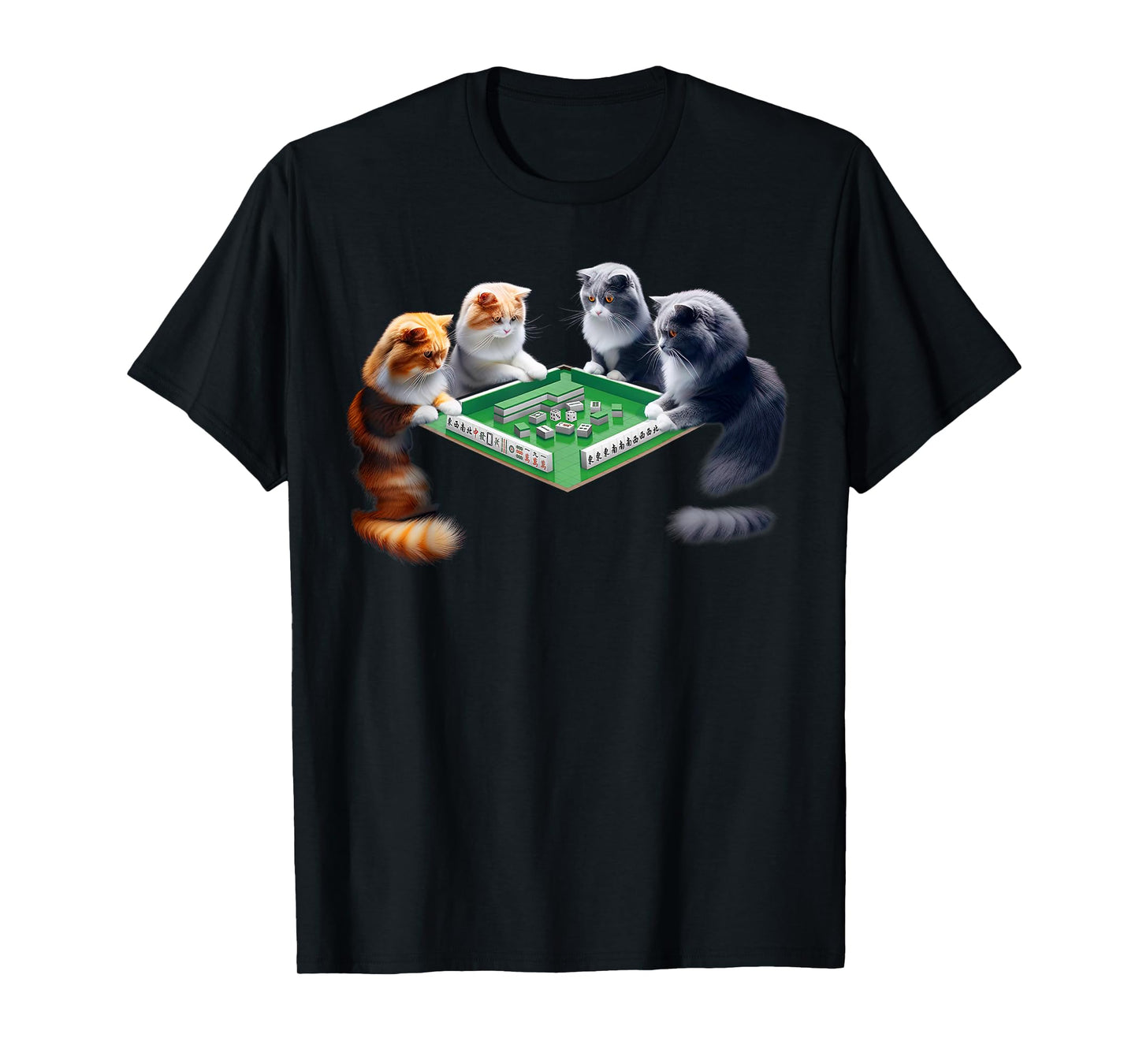 Mahjong Player Mahjong Lover Chinese Cat Lover Meowjong T-Shirt
