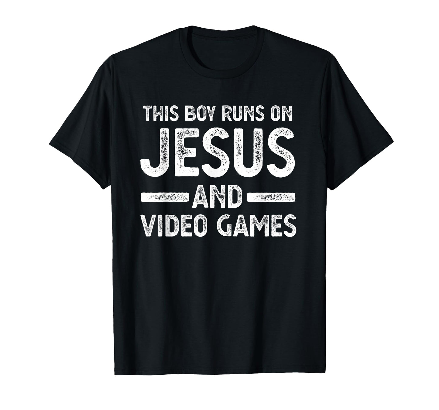 This boy runs on jesus and video games T-Shirt