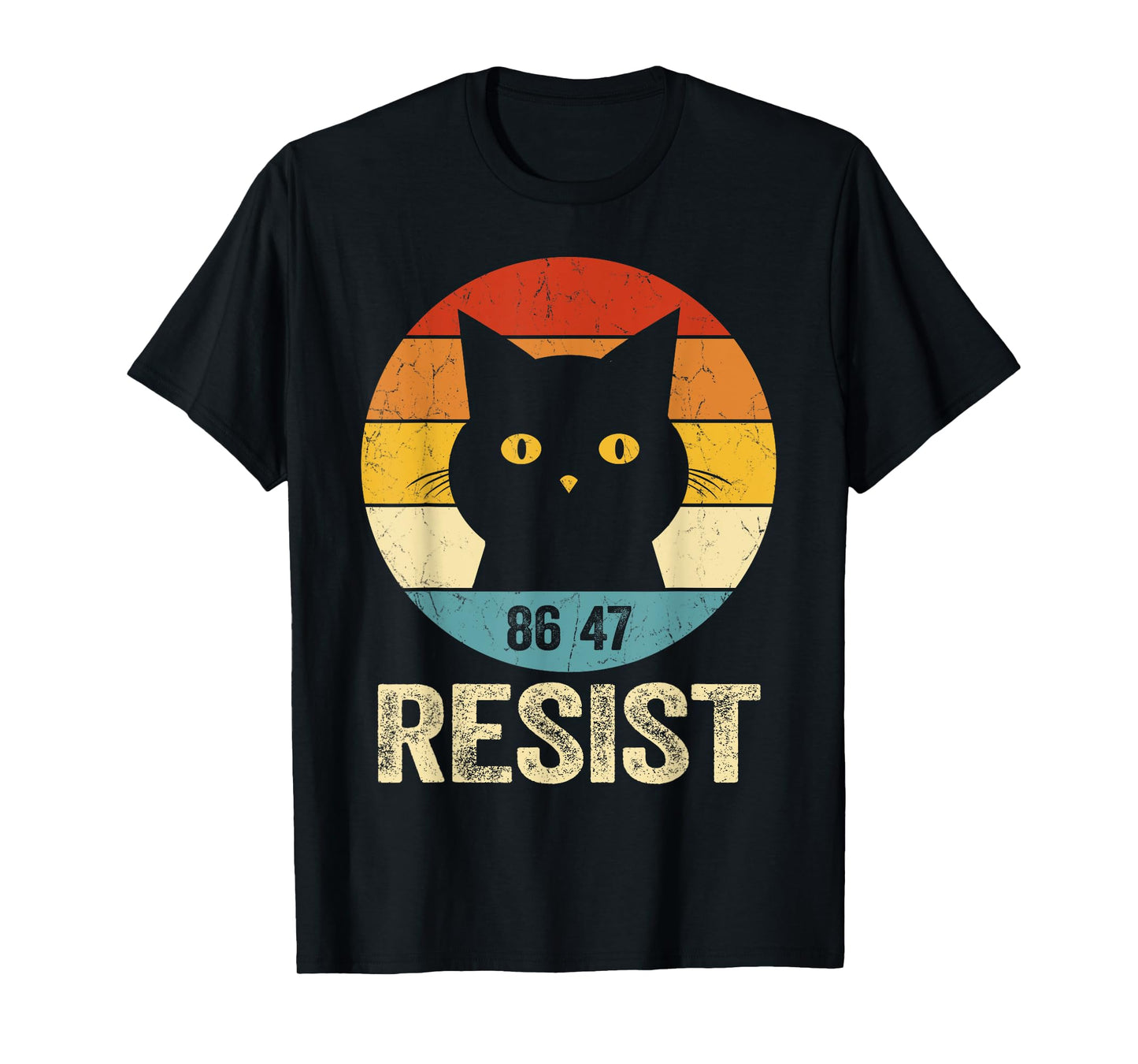 Resist Anti Trump Tee Retro Resist Anti Trump Cat 86 47 T-Shirt