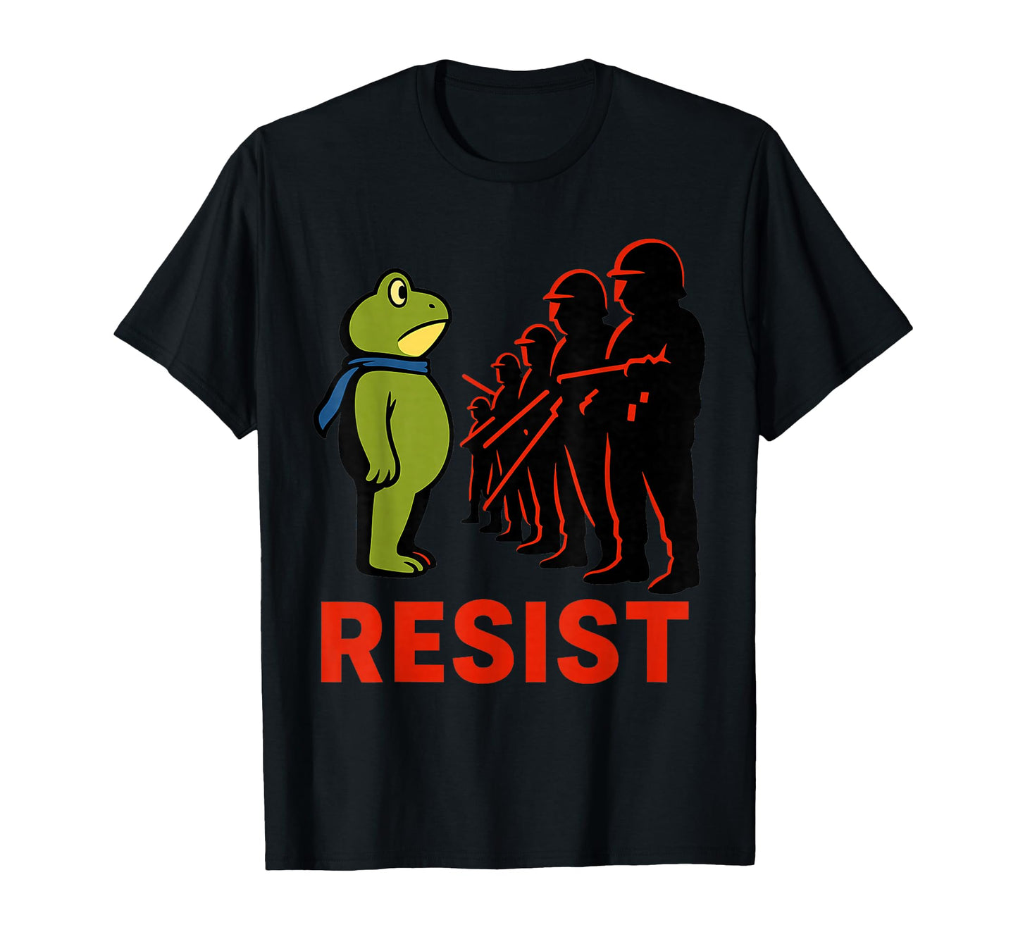Retro Vintage Portland Frog Protest Funny Frog Resist 2025 T-Shirt