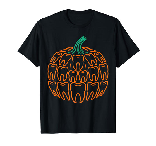 Dental Pumpkin Fall Thanksgiving Dentist Hygienist Autumn T-Shirt