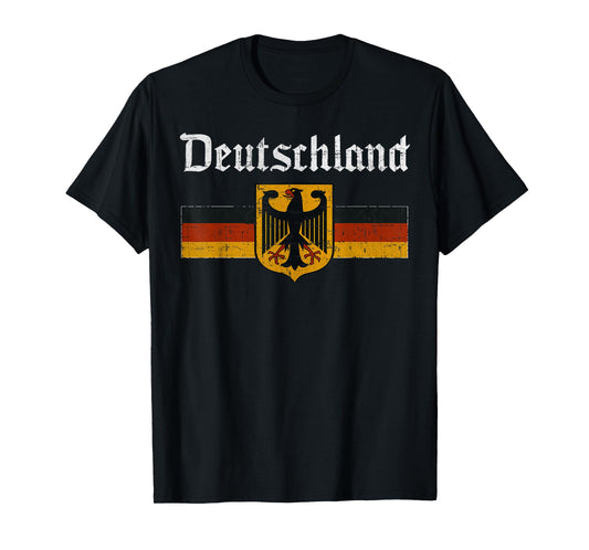 Deutschland Flag Eagle Vintage German Heritage Pride T-Shirt