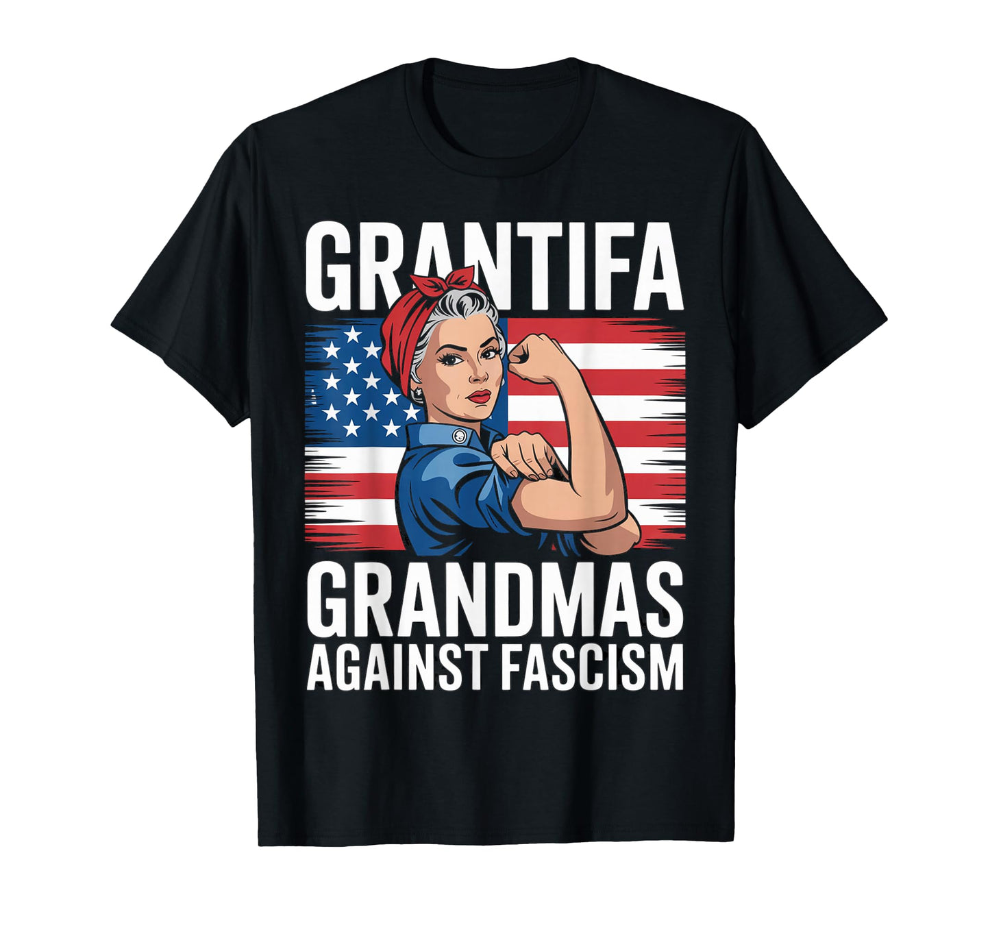Grantifa Grandmas Against Fascism Flag Resist No Kings 50501 T-Shirt