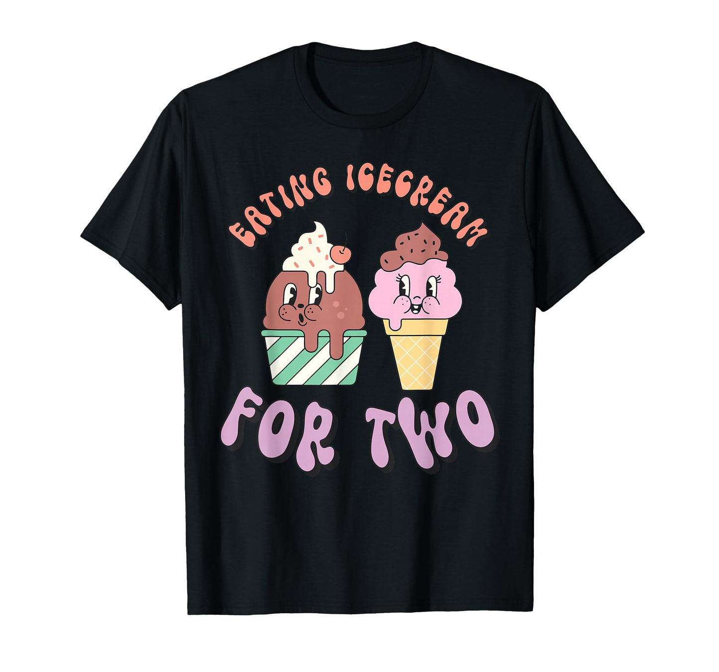 Eating For Two Ice cream Pregnancy Announcement Summer Vibes T-Shirt
