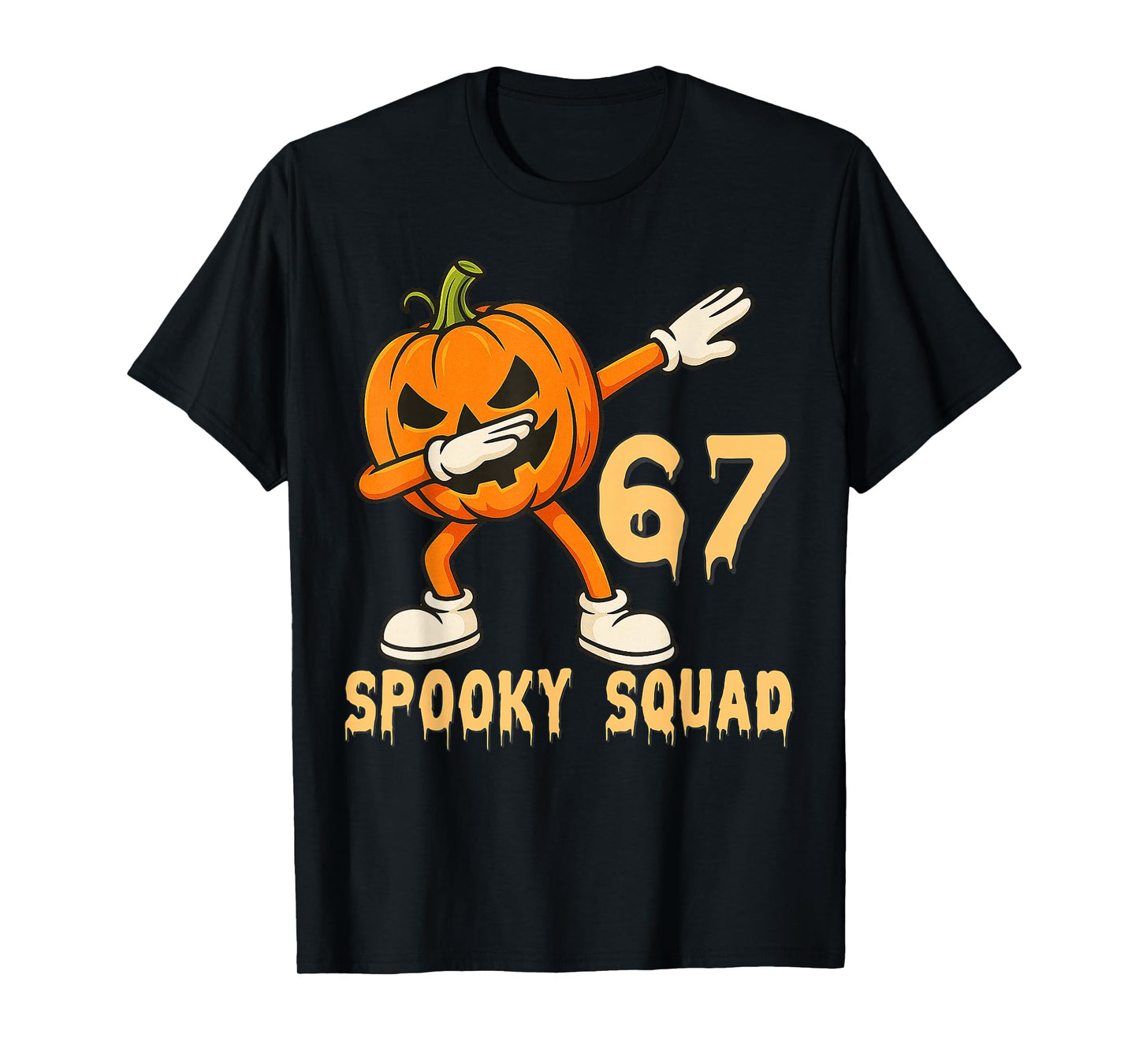 Spooky Squad Pumpkin 67 Halloween Meme 6 7 Numbers Six Seven T-Shirt