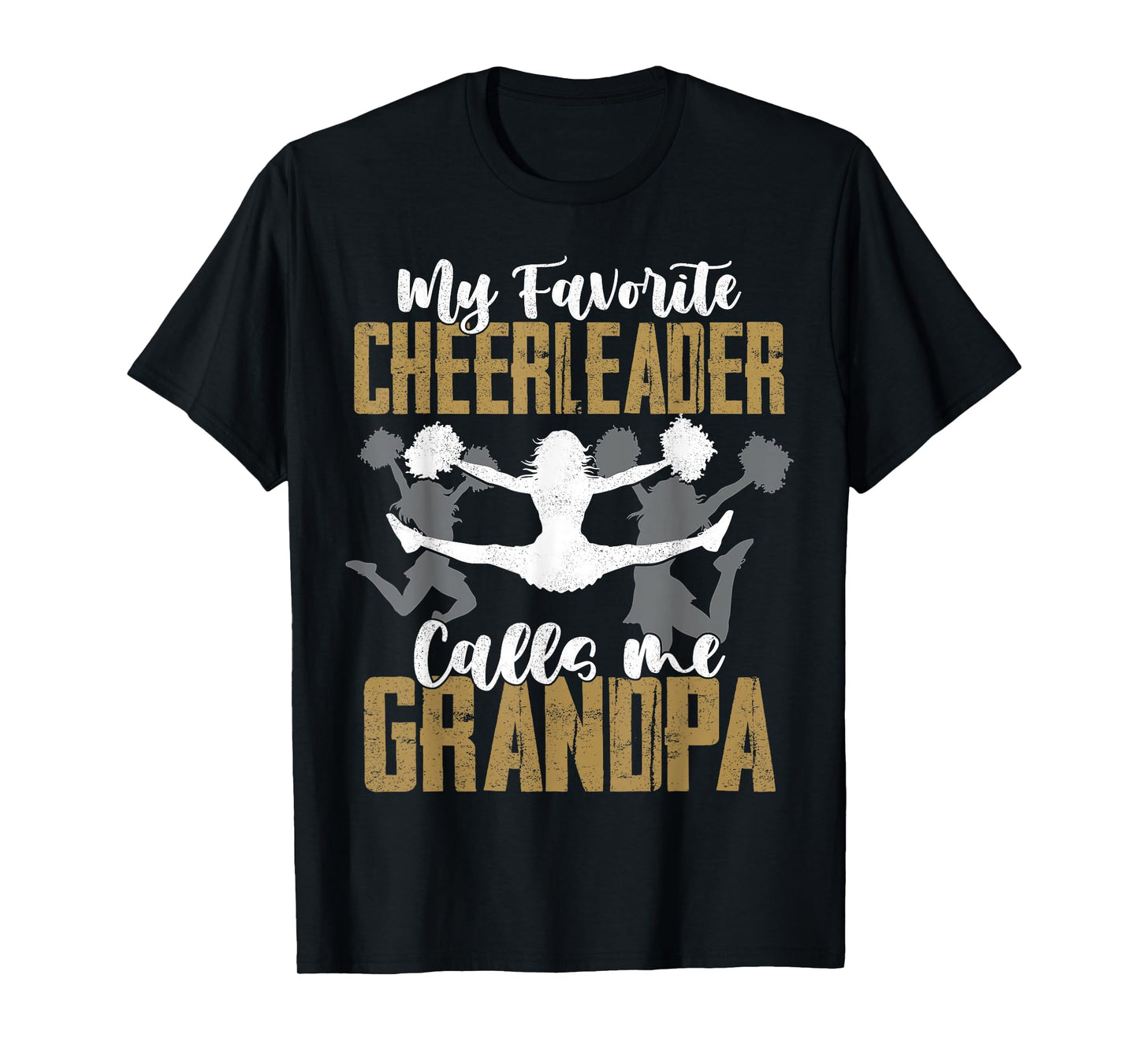 Funny Cheerleader Grandpa Shirt Cheerleading Grandpa Gift T-Shirt
