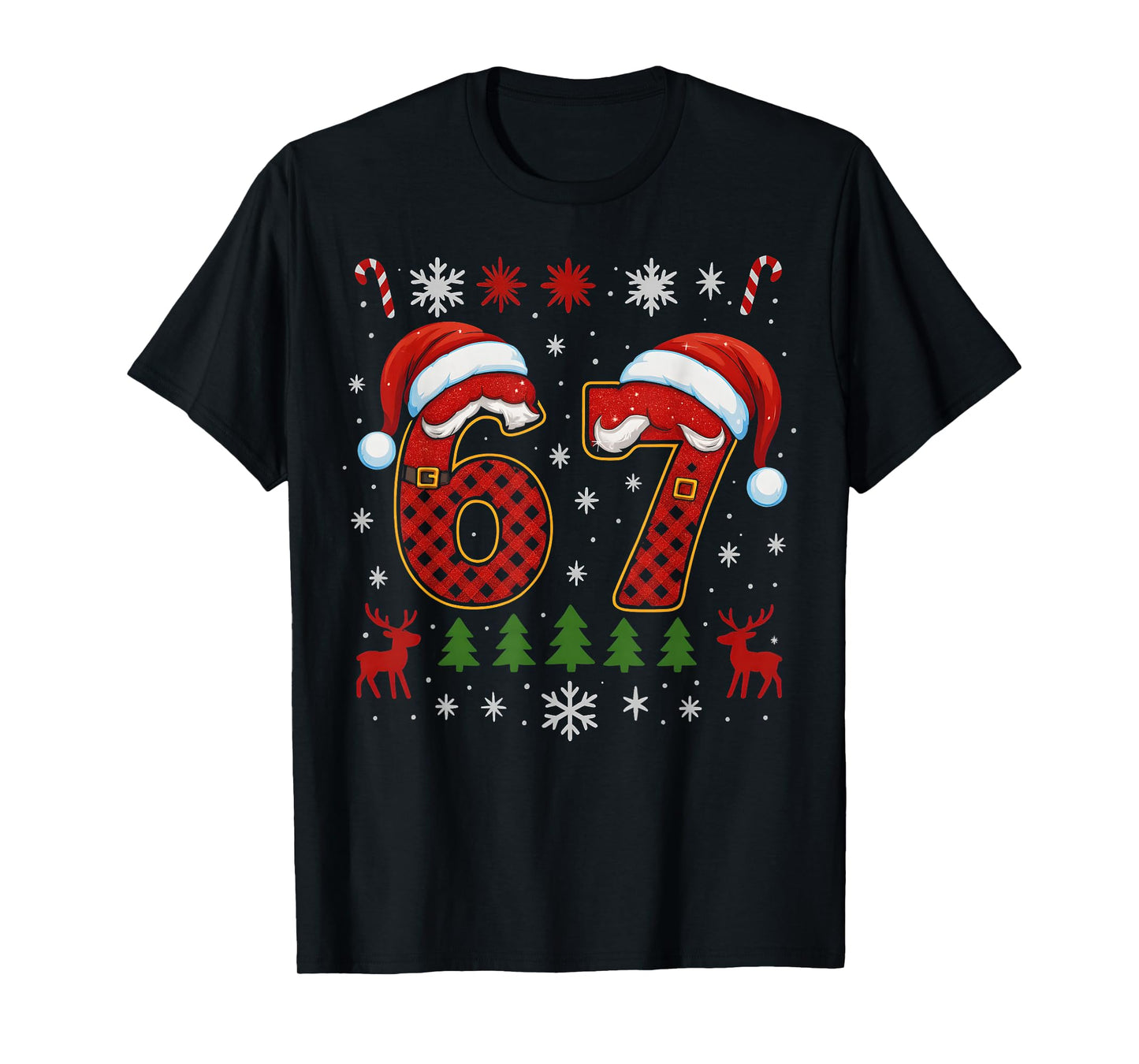 HUGvyn Funny 67 Six Seven Squad Meme Christmas Ugly Sweater T-Shirt
