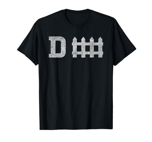 D fence Funny Defense Football T-shirt T-Shirt