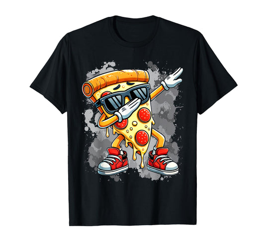 Dabbing Pizza Slice Dance Pizza Toddler Boy Dancing Pizza T-Shirt
